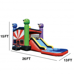 File 007 1725136720 Ninja Bounce House W/ Slide (dry version)